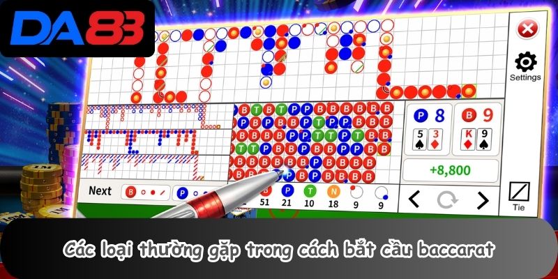 Các loại thường gặp trong cách bắt cầu baccarat